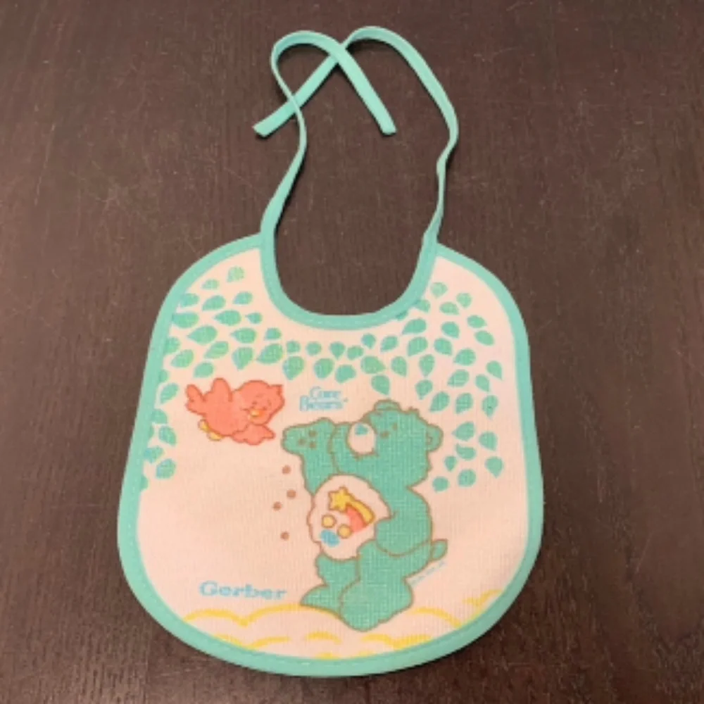 Vintage Gerber The Care Bears Wish Bear Bib - 1980's Gerber Baby's Bib